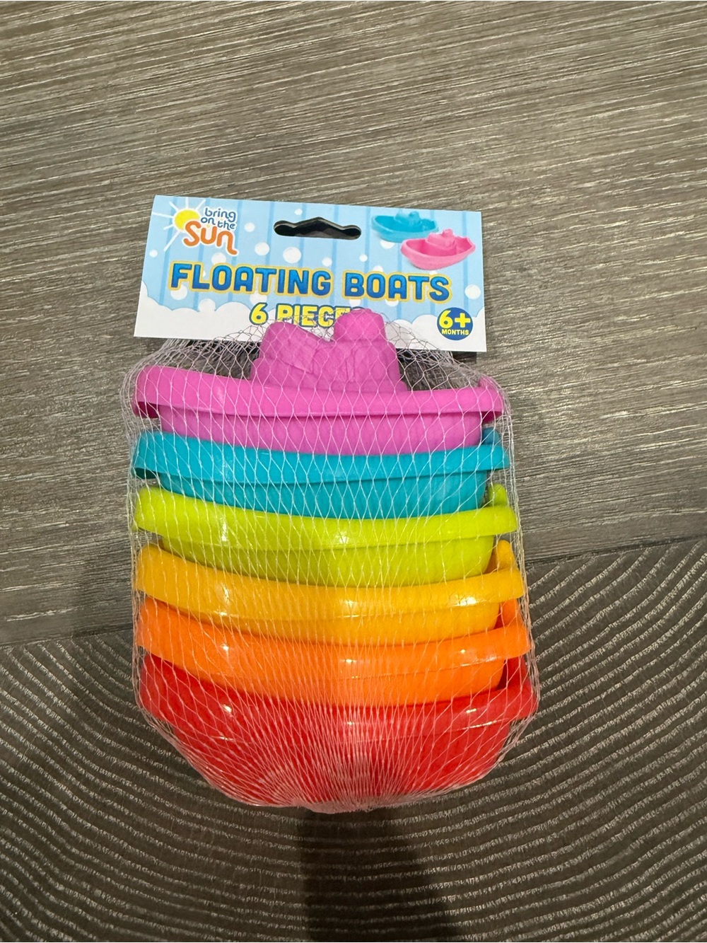 NWT Kids Floating Boats - Multicolor 6-Piece Bath Toy